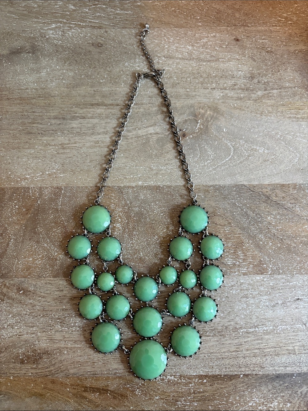 Green Statement Bib Necklace